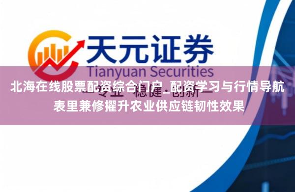 北海在线股票配资综合门户_配资学习与行情导航 表里兼修擢升农业供应链韧性效果