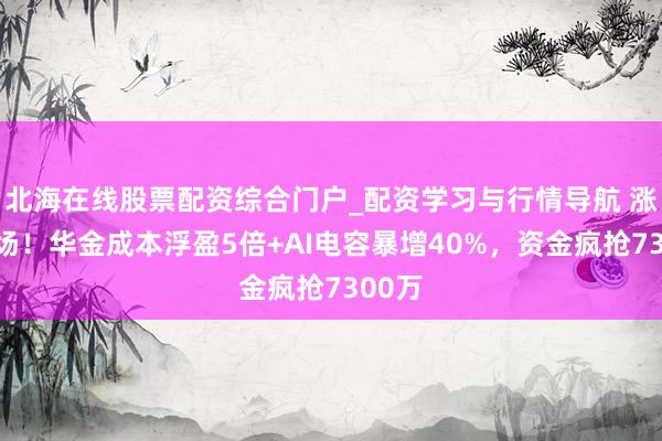 北海在线股票配资综合门户_配资学习与行情导航 涨停炸场！华金成本浮盈5倍+AI电容暴增40%，资金疯抢7300万
