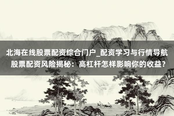 北海在线股票配资综合门户_配资学习与行情导航 股票配资风险揭秘：高杠杆怎样影响你的收益？