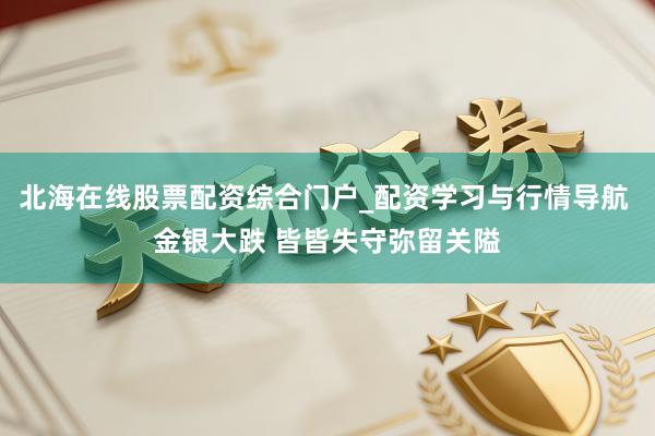 北海在线股票配资综合门户_配资学习与行情导航 金银大跌 皆皆失守弥留关隘
